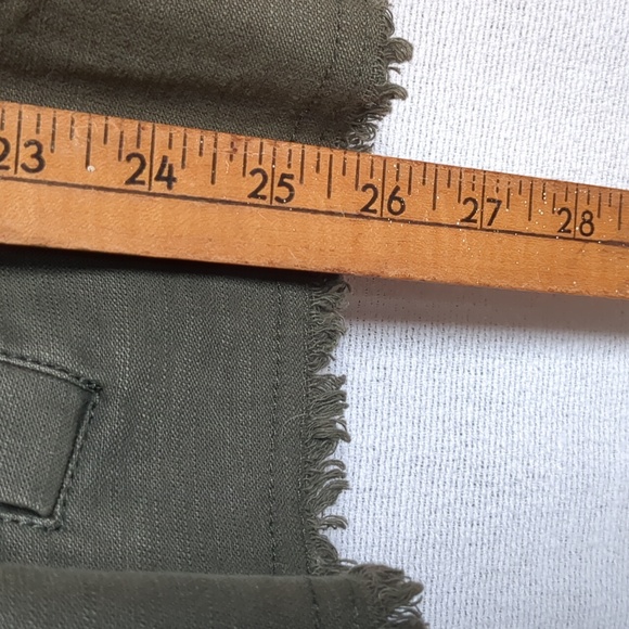 Anthro Altar'd State Peplum Military Style Jacket Army Green Distressed Size M - Picture 10 of 13